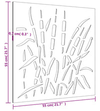 Garten-Wanddeko 55x55 cm Cortenstahl Gras-Design