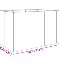Hochbeet 120x80x80 cm Cortenstahl