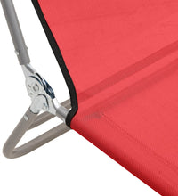 Sonnenliegen Klappbar 2 Stk. Rot Textilene und Stahl