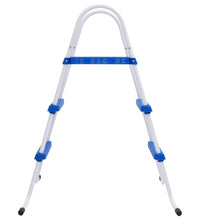 Pool-Leiter Blau und Weiß 84 cm Stahl
