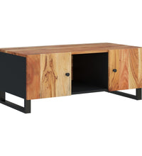 Couchtisch 100x54x40 cm Massivholz Akazie & Holzwerkstoff
