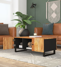 Couchtisch 100x54x40 cm Massivholz Akazie & Holzwerkstoff