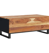 Couchtisch 100x54x40 cm Massivholz Akazie & Holzwerkstoff