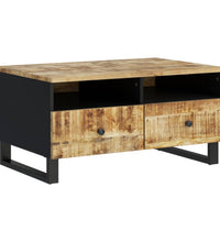 Couchtisch 80x54x40 cm Massivholz Mango & Holzwerkstoff