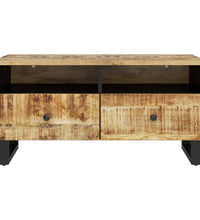Couchtisch 80x54x40 cm Massivholz Mango & Holzwerkstoff