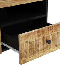 Couchtisch 80x54x40 cm Massivholz Mango & Holzwerkstoff