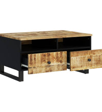 Couchtisch 80x54x40 cm Massivholz Mango & Holzwerkstoff