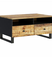 Couchtisch 80x54x40 cm Massivholz Mango & Holzwerkstoff