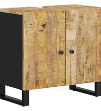 Waschbeckenunterschrank Massivholz Mango und Holzwerkstoff