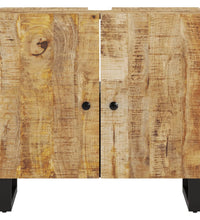 Waschbeckenunterschrank Massivholz Mango und Holzwerkstoff