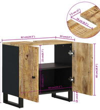 Waschbeckenunterschrank Massivholz Mango und Holzwerkstoff