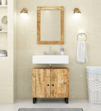 Waschbeckenunterschrank Massivholz Mango und Holzwerkstoff