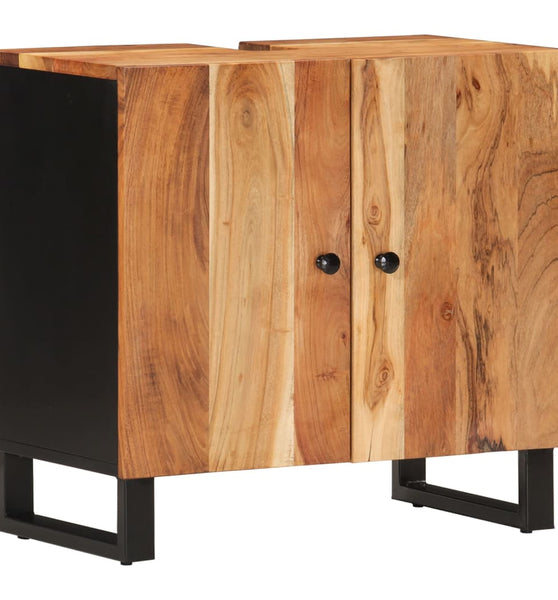 Waschbeckenunterschrank Massivholz Akazie und Holzwerkstoff