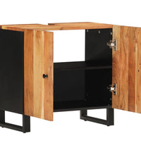 Waschbeckenunterschrank Massivholz Akazie und Holzwerkstoff