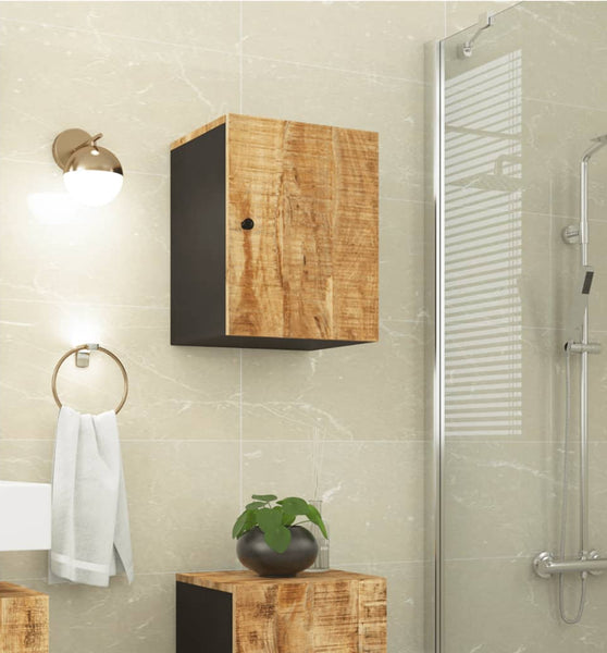 Bad-Wandschrank 38x33x48 cm Massivholz Mango