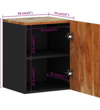 Bad-Wandschrank 38x33x48 cm Altholz Massiv