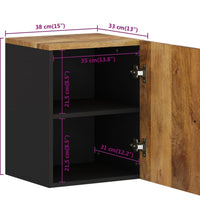 Bad-Wandschrank 38x33x48 cm Massivholz Mango