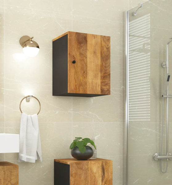 Bad-Wandschrank 38x33x48 cm Massivholz Mango