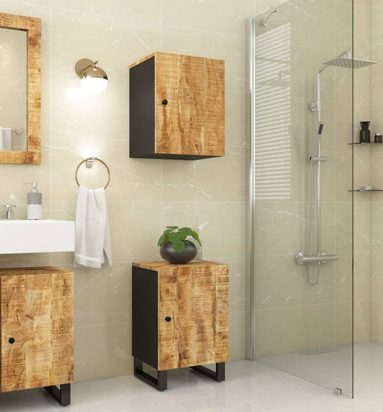 Badschrank 38x33x58 cm Massivholz Mango