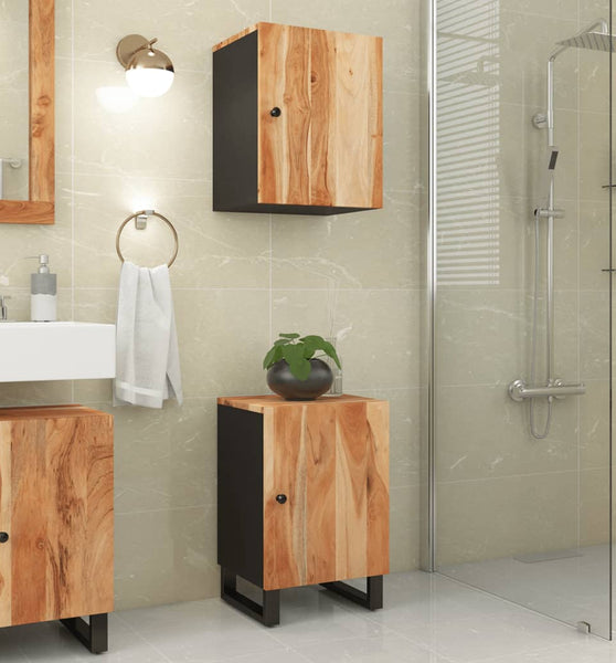 Badschrank 38x33x58 cm Massivholz Akazie