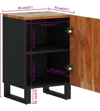Badschrank 38x33x58 cm Altholz Massiv