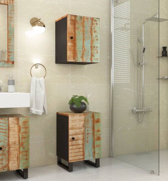 Badschrank 38x33x58 cm Altholz Massiv