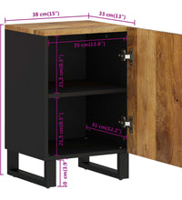 Badschrank 38x33x58 cm Massivholz Mango