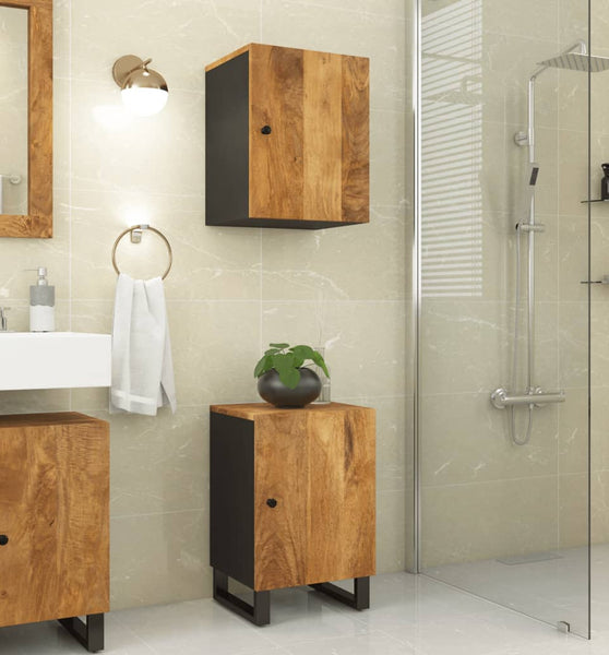 Badschrank 38x33x58 cm Massivholz Mango