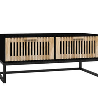 Couchtisch Schwarz 80x40x35 cm Holzwerkstoff und Eisen