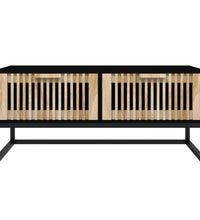 Couchtisch Schwarz 80x40x35 cm Holzwerkstoff und Eisen