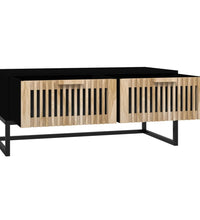 Couchtisch Schwarz 80x40x35 cm Holzwerkstoff und Eisen