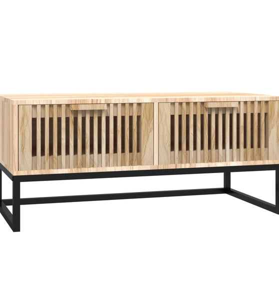 Couchtisch 80x40x35 cm Holzwerkstoff und Eisen