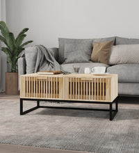 Couchtisch 80x40x35 cm Holzwerkstoff und Eisen