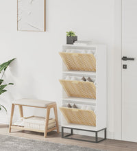 Schuhschrank Weiß 52x25x120 cm Holzwerkstoff