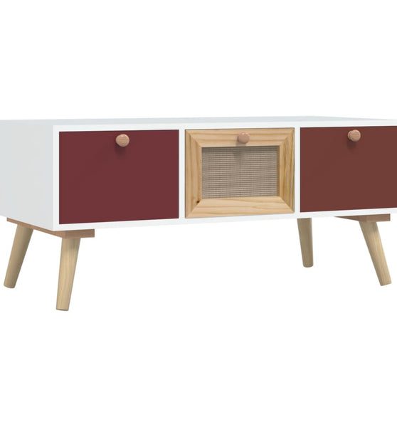 Couchtisch mit Schubladen 80x40x35,5 cm Holzwerkstoff