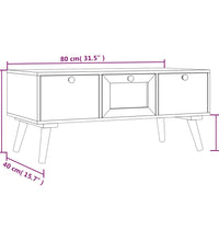 Couchtisch mit Schubladen 80x40x35,5 cm Holzwerkstoff