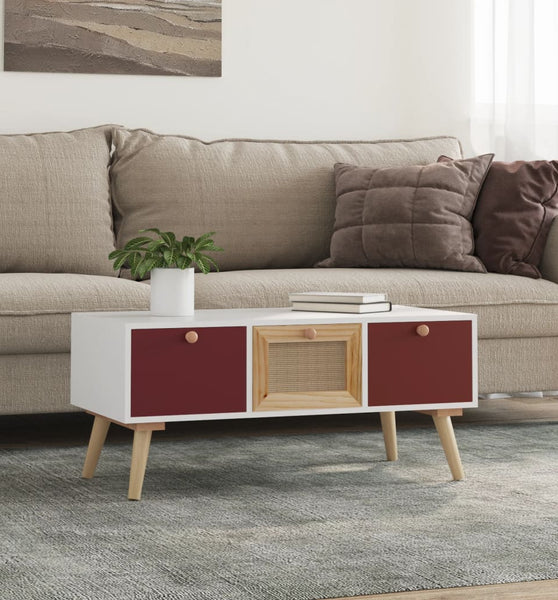Couchtisch mit Schubladen 80x40x35,5 cm Holzwerkstoff