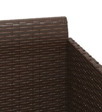 Sonnenliege mit Kissen Braun 182x118x63 cm Poly Rattan