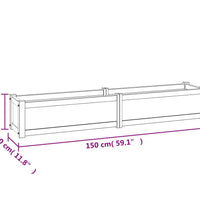Hochbeet 150x30x25 cm Massivholz Teak