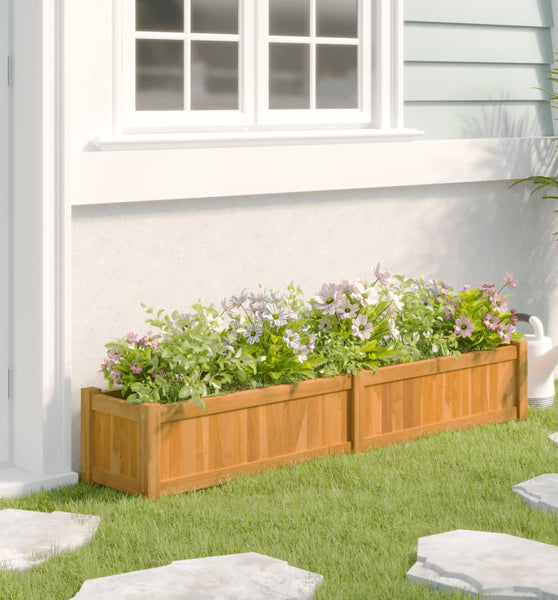 Hochbeet 150x30x25 cm Massivholz Teak