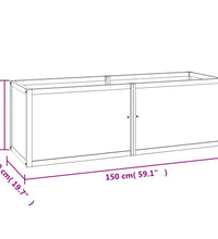 Hochbeet 150x50x50 cm Massivholz Teak