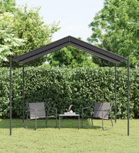 Gartenpavillon Anthrazit 3x3 m Stahl und Stoff