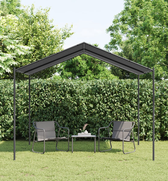 Gartenpavillon Anthrazit 3x3 m Stahl und Stoff