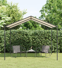 Gartenpavillon Beige 3x3 m Stahl und Stoff