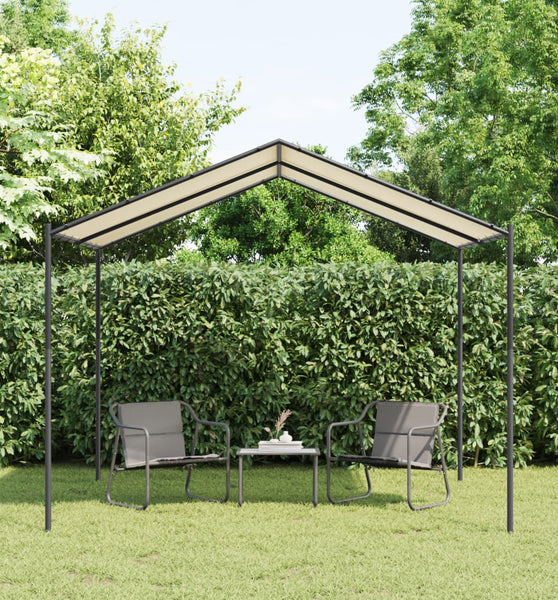 Gartenpavillon Beige 3x3 m Stahl und Stoff