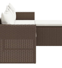 Garten-Lounge-Set Braun Poly Rattan