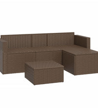 Garten-Lounge-Set Braun Poly Rattan