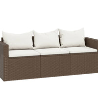 Garten-Lounge-Set Braun Poly Rattan