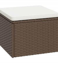 Garten-Lounge-Set Braun Poly Rattan