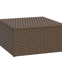 Garten-Lounge-Set Braun Poly Rattan